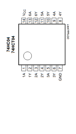 74HC04D chip pinout