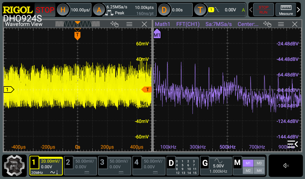 Up d-pad measurement (C62 desoldered)
