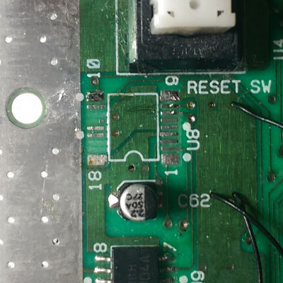 CIC pads should not look like this after desoldering the chip